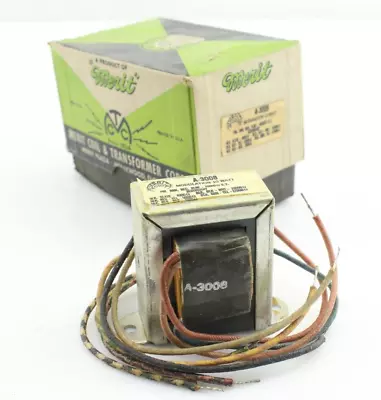 New Qty 1 NOS Merit Coil & Transformer A-3008 Modulation 10 Watt Transformer USA • $26.18