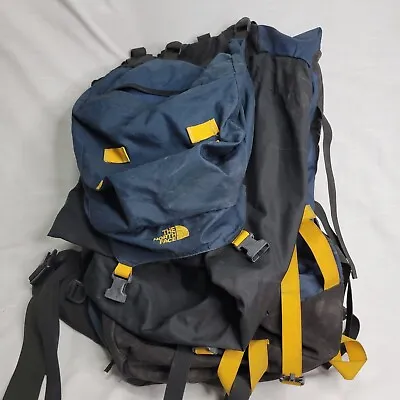 THE NORTH FACE Internal Frame Backpack Large Top Load Hiking Camping Blue • $59.97