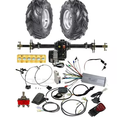 48V 1000W Brushless Electric Differential Motor Rear Axle Kit Go Kart Trike ATV • $69.47