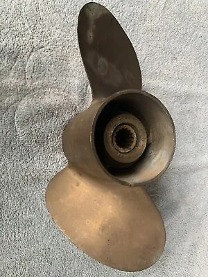 Vintage Michigan Brass / Bronze Boat Propellor 2 Blade AJC 626 Splined Prop 13  • $24