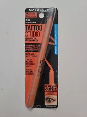 Maybelline Tattoo Studio Eye Liner 803 Orange Flash Limited Edition New • $7.50