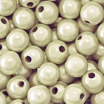 Miracle Bead Off White Color Iridescent 4mm 6mm 8mm Round Jewelry Craft Beads • $7.99