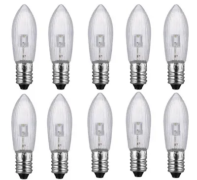 10PCS E10 LED Replacement Bulbs Top Candle For Fairy Light Bulbs Lamp 10-55V Hot • $7.68