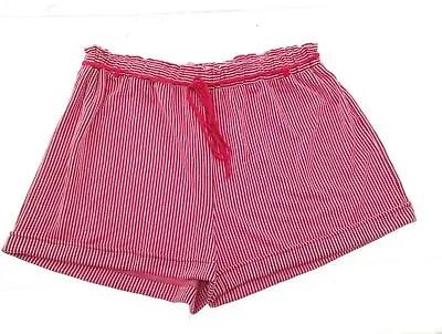 Blue Planet Women's Belted Casual Shorts Pull On Flat Front Red & White Color • $16.79