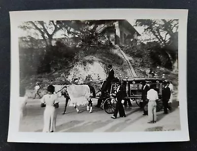 Vintage HEARSE WAGON DRIVER PHOTOGRAPH Periera's Kodak Corner NATIVE FUNERAL • $48.50