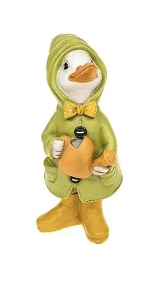 Puddle Duck With Watering Can Garden Decorative Ornament Hand Painted Figure ... • £11.22