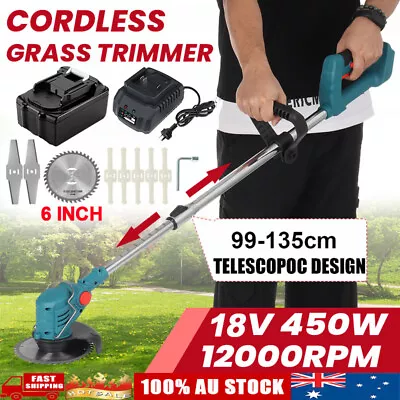 Cordless 6 INCH Weed Lawn Edger Grass Cutting Trimmer Mower Battery Blade Kit • $109.99