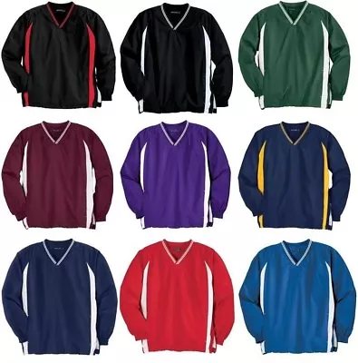 Sport Tek Mens Big & Tall V Neck Golf Pullover Windshirt Jacket NEW TJST62 • $24.95