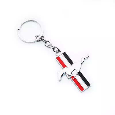 Universal 3D Mustang Logo Alloy Car Keychain Ring Decoration Gift Emblem Sport • $7.99