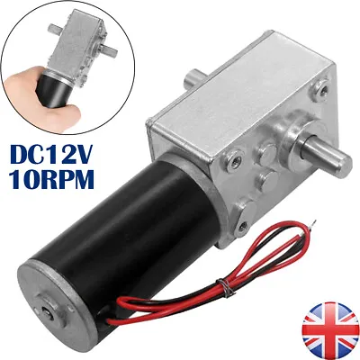 DC 12V Gear Speed Reduction Motor High Torque Turbine Geared Motor (10rpm) • £23.99