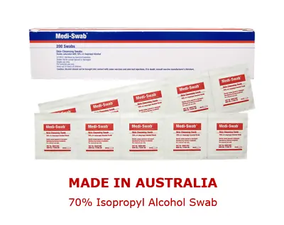 $59.99 • Buy Mediswabs - Alcohol Wipes / Swabs 70% Sterile Swab Isopropyl Medical Prep Pads
