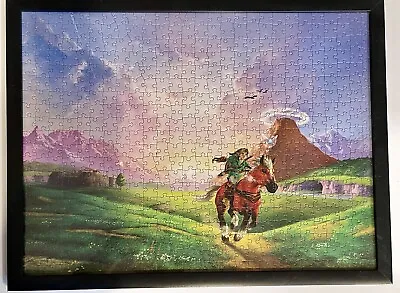 The Legend Of Zelda Ocarina Of Time 25x19 Framed Puzzle. NINTENDO. Link Epona • £12.53