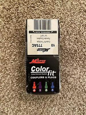 Milton 775AC ColorFit Couplers A-style Green 1/4  NPT Female Box Of 10 • $24.99