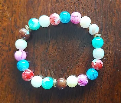 7 Chakra Energy Beads Stone Bracelet *jewellery *healing *reiki *yoga *new • £3.45