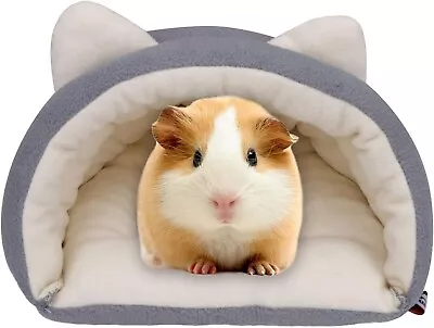 Guinea Pig Bed Small Animals Warm Cave Bed Washable Guinea Pig Hideout - Grey • £5.99