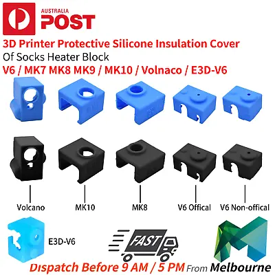 3D Printer E3D V5/6 MK7/8 Volnaco Protective Silicone Sock Cover Case AU Stock • $9.99