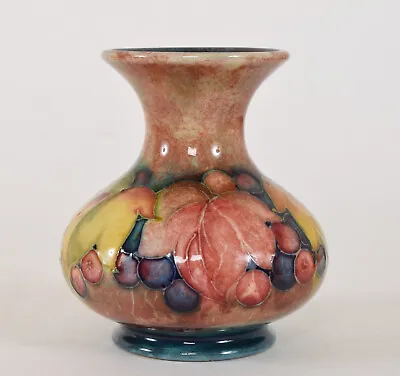 William Moorcroft Pottery Flambe Leaf And Fruit Or Berry Vase 1920s Or 30's • $199.99