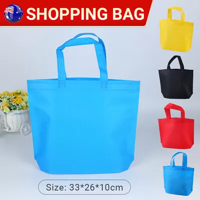 10Pack Reusable Shopping Bags Eco Storage Travel Tote Grocery Bag Non Woven AU • $8.99