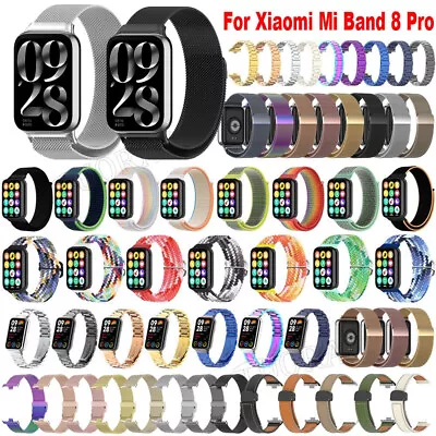 For Xiaomi Mi Band 8 Pro Nylon/Leather/Silicone/Stainless Steel Band Wrist Strap • £6.04