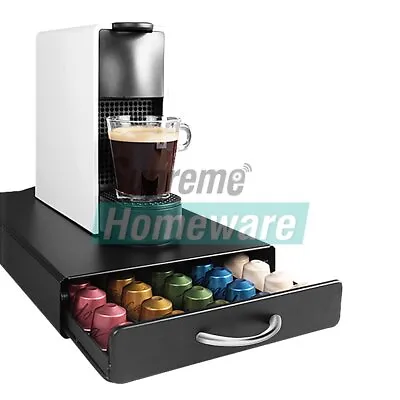 $49.90 • Buy 50 Pods Coffee Capsule Holder Dispenser Rack Storage Drawer Organizer Nespresso