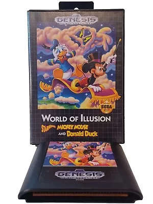 World Of Illusion (Sega Genesis 1993) Mickey Mouse & Donald Duck -Clean Classic • $59.99