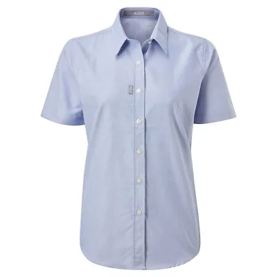 £20 • Buy Gill Womans Blue Short Sleeve Oxford Shirt H516 Size 10 (510)