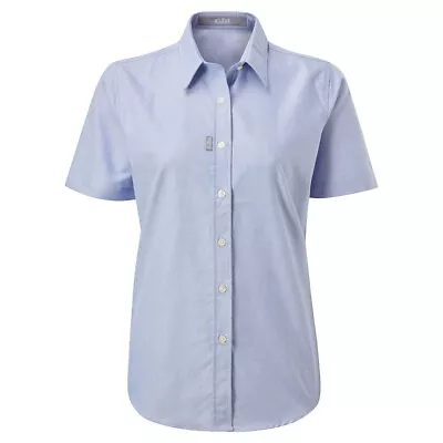 £20 • Buy Gill Womans Blue Short Sleeve Oxford Shirt H516 Size 10 (510)