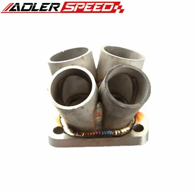 304 Stainless Steel 4-1 Cylinder Manifold Header Collector T3 T3/T4 Inlet Flange • $59