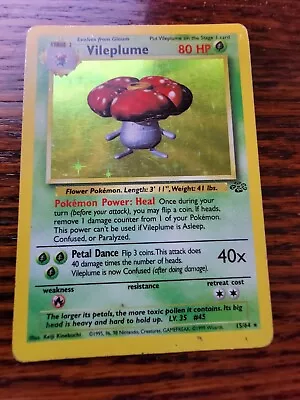 $7.99 • Buy Vileplume Holo Jungle 15/64 Pokemon Card WOTC Rare Vintage 1999 - PL!