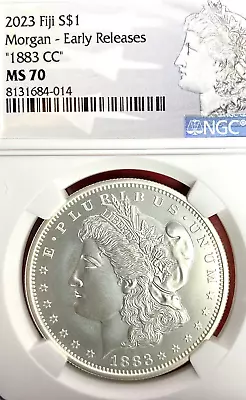  1883-cc  Ngc Ms-70! 2023 Fiji Morgan Dollar • $199