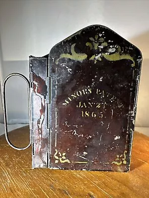 Civil War Era Minor’s Patent Folding Candle Lantern 1865 • $129