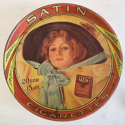 Vintage Satin Turkish Cigarettes Tin Tray • $9.99