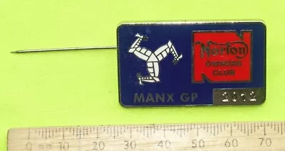 2012 Norton Manx MGP TT Isle Of Man IOM Motorcycle Enamel Badge Pin Lapel • £23.99