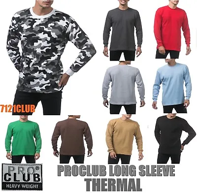 $15.95 • Buy Pro Club Thermal T Shirts Proclub Men Heavyweight Long Sleeve Shirt Big And Tall