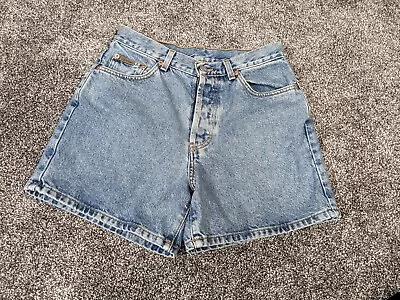 Vintage 90s Calvin Klein Blue Jean Shorts High Waisted Womens Sz 7 Stone Wash • $27.75