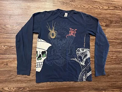 Ed Hardy Vintage Death Before Dishonor Tee Long Sleeve T-Shirt Size Large • $34.99