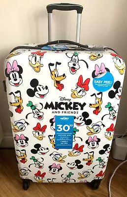 BNWT Disney Mickey Mouse & Friends Large Hard Shell Suitcase 76cm • £84.95