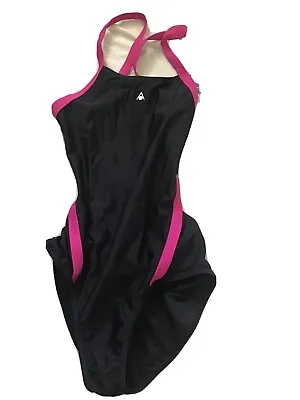 Michael Phelps Brand - Aqua Sphere Swimsuit 32 New Cindy Black Dark Pink Stripe • £9.99