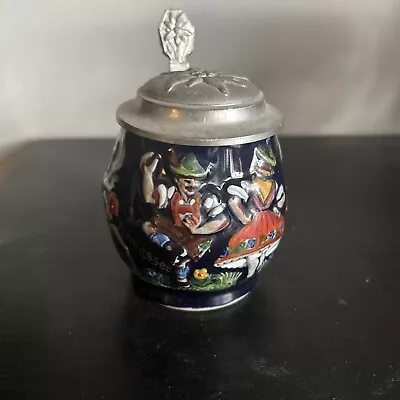 Reinhold Merkelbach Grenzhausen Lidded Stein Number 3813  Tyrolean Dancers  • $49.95