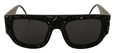 DOLCE & GABBANA Sunglasses DG4347 Black King Domenico Crystal Square • $284.89