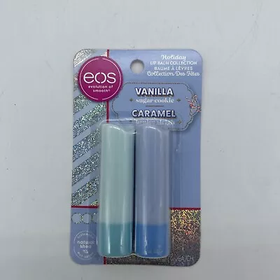 EOS Caramel Brulee Sleigh & Vanilla Sugar Cookie Lip Balm Stick - 2pk • $11.50