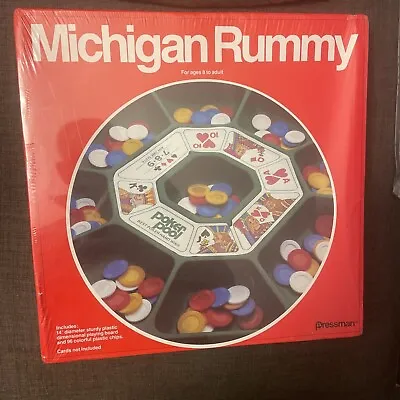Vintage 1980 Michigan Rummy Board Game #5551 By Pressman.  Brand New Sealed! • $16.99