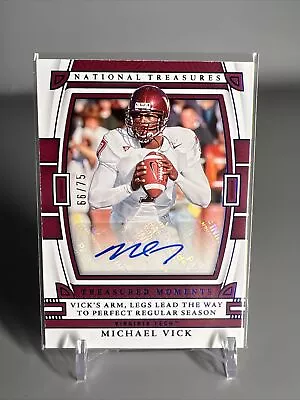 2023 MICHAEL VICK National Treasures Auto /75 Virginia Tech Atlanta Falcons • $34.99