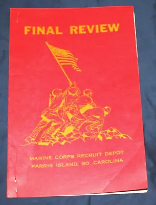 Vintage U.S. Marine Corp. Recruitment Depot Review Booklet Parris Island • $24.95