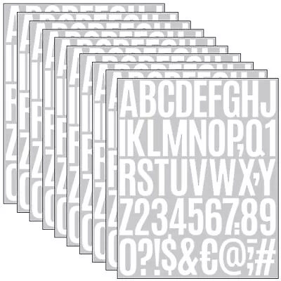 2 Inch Vinyl Letter Stickers8 Sheets White Large Self-Adhesive Alphabet And ... • $14.76