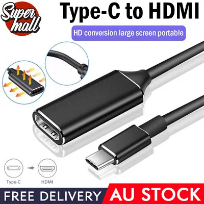 USB-C To HDMI Adapter Converter 4K Type C Cable Fit For ChromeBook MacBook Phone • $9.99