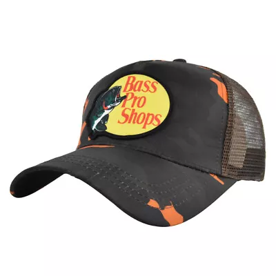 Bass Pro Shops Hat Outdoor Fishing Baseball Trucker Mesh Cap Adjustable-SnapBack • £11.99