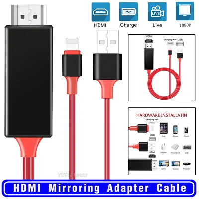 1080P HDMI Mirroring Cable Phone To TV HDTV AV Cable For Apple IPad 9th 8th 7th • $11.99
