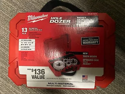 New Milwaukee 13 Piece Multi-Material Hole Dozer Saw Set  Bi-Metal  • $79