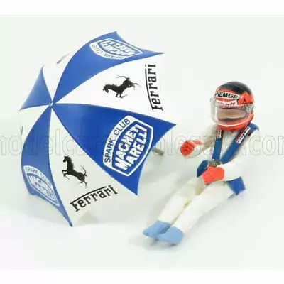 Brumm Figures Gilles Villeneuve For Ferrari 126C2 F1 With Umbrella White - 1:43 • £32.65